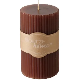 BOLTZE Classic Stumpenkerze braun 10cm
