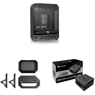 Bundle aus Thermaltake The Tower 600 Mid Tower | Black + The Tower 600 Chassis Stand Kit | Black + Toughpower PF3 1200W | ATX 3.0 | PCIe Gen 5 Ready