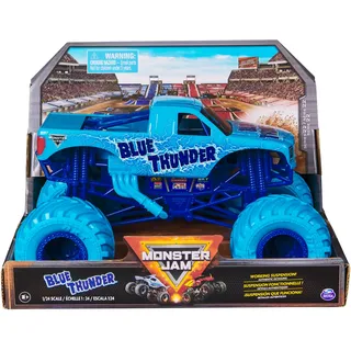 Monster Jam, Offizieller Blue Thunder Monster Truck, Sammler-Die-Cast Fahrzeug, Maßstab 1:24, Kinderspielzeug für Jungen und Mädchen ab 3 Jahren