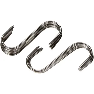 FMprofessional Fleischerhaken 10 Stück Edelstahl Silber