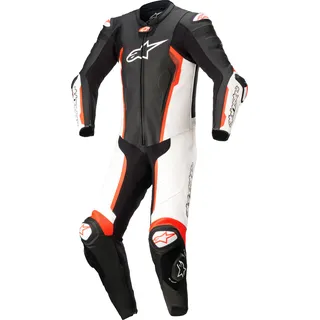 Alpinestars Missile V2, Lederkombi 1tlg. - Schwarz/Weiß/Neon-Rot - 50