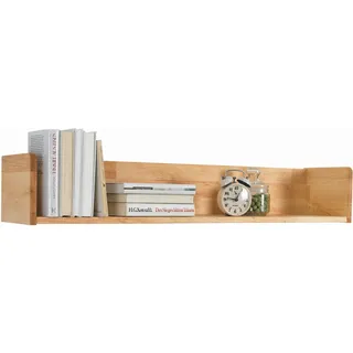 Linea Natura Wandboard , Erlefarben , Holz , Erle , vollmassiv , 105x17x22 cm , Wohnzimmer, Regale, Wandboards