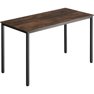 tectake Schreibtisch Vanport, 120 x 60 x 75,5 cm, Industrial Holz dunkel, rustikal , Rostfarben , Holzwerkstoff , Rechteckig , 60x75.5x120 cm , Büromöbel, Schreibtische, Schreibtische