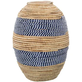 Bodenvase mit Meergras, Natur und Blau, 30 x 42 cm