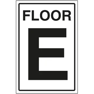 VSafety Floor E-Schild, 200 x 300 mm, 3 mm gebürstetes Aluminium
