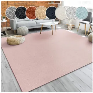 Paco Home & Teppich Für Wohnzimmer Einfarbig Kurzflor, Schlicht Und Modern, In rosa 200x280 cm