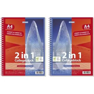 Stylex Toppoint® Collegeblock - A4, Duo kariert+ liniert