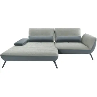Carryhome Ecksofa , Hellgrau , Metall , Füllung: Schaumstoff , Ottomane links, L-Form , 273x191 cm , Stoffauswahl, seitenverkehrt erhältlich, Rücken echt , Wohnzimmer, Sofas & Couches, Wohnlandschaften, Ecksofas