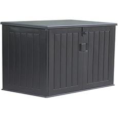 Bild Soften Gartenbox aus Kunstharz, 775 Liter, mit Gasdruckdämpfer, 116 x 71 x 109/112,5 cm, Schwarz