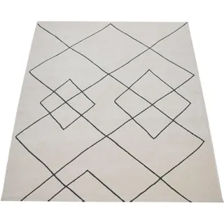 Paco Home Kurzflorteppich 120/170 cm Haral 785 , Weiß , Textil , Rechteckig , 120x170 cm , strapazierfähig, für Fußbodenheizung geeignet , Teppiche und Böden, Teppiche