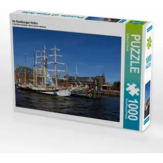CALVENDO Puzzle Im Hamburger Hafen | 1000 Teile Lege-Größe 64 x 48 cm Foto-Puzzle für glückliche Stunden