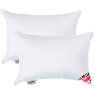 Homescapes Füllkissen 2er-Set – 30/40 cm, Super-Mikrofaser , Weiß , Textil , Füllung: Polyester , Rechteckig , 30x40 cm , Oeko-Tex® Standard 100 , Heimtextilien, Kopfpolster & Bettdecken, Kopfkissen, Kissenfüllungen & Innenkissen