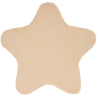Ben'n'jen Kinderteppich , Beige , Textil , Uni , Stern , 80x80 cm , Textiles Vertrauen - Oeko-Tex®, Bsci, Global Recycled Standard (Grs) , rutschfest, pflegeleicht , Teppiche und Böden, Teppiche, Kinderteppiche