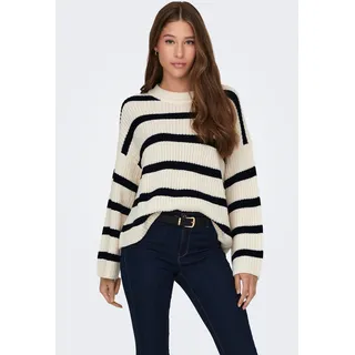 Jdy JDYJUSTY L/S Stripe Pullover Beige / Schwarz M