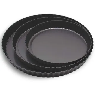 Grandwish 3 Stück Tarteform mit Hebeboden, 20/24/28 CM Antihaft Quicheform, Rund