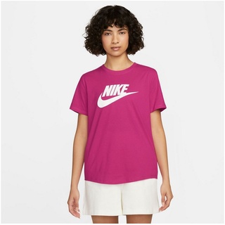 Nike Damen Kurzarm T-Shirt W NSW Tee Essntl ICN Ftra, Fireberry/White, S