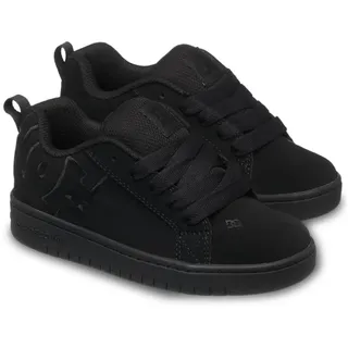 Sneaker DC SHOES "Court Graffik", Jungen, Gr. 11(28), schwarz, schwarz, Obermaterial:Obermaterial: Leder / Futter: Textil / Außensohle: Gummi;, Schuhe Sneaker