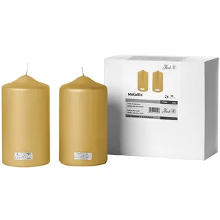 Fink Stumpenkerze "CANDLE", goldfarben