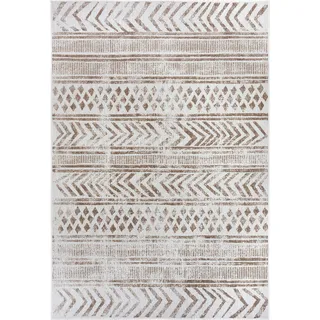 NORTHRUGS Teppich »BIRI Wendeteppich«, rechteckig, 5 mm Höhe, In-& Outdoor, Wetterfest, Balkon, Läufer, Wohnzimmer, Wasserfest, Boho, weiß