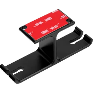 BELLE VOUS Schwarze Headset Halterung Schreibtisch - Selbstklebender oder einschraubbarer Aufhängerhaken - Kopfhörer Halter für universelle Gaming-Kopfhörer - Kopfhörer Halterung