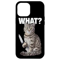 Hülle für iPhone 14 Plus Katze Messer Design Witzige Tier Katzen