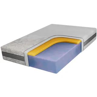 MKS Viscomatratze Divo - 200/200 - H2 - Apri , Hellgrau , Textil , H2 , Füllung: Kaltschaum , Rechteckig , 200x200 cm , Oeko-Tex® , atmungsaktiv, Bezug abnehmbar/waschbar, für Hausstauballergiker geeignet, schadstoffgeprüft , Schlafzimmer, Matratzen, Viscomatratzen