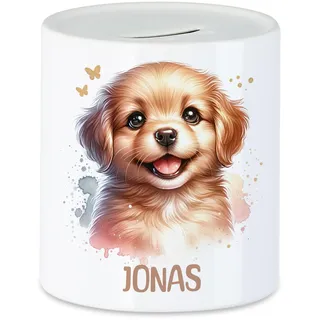 Spardose mit Hase für Kinder Namen Personalisiert | Personalisierte Spardose Wunschname Kinderspardose Hase-Motiv | Geschenk Mädchen Junge | Sparbüchse Weihnachten, Geburtstag, Geburt Taufe