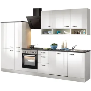 OPTIFIT Küchenzeile Agos 300 cm weiß