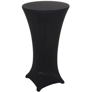 Mendler Set Stehtisch + Stehtischhusse HWC-J30, Bistrotisch Tischhusse, klappbar höhenverstellbar Ø 60cm ~ H