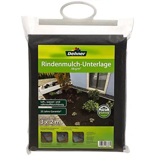 Dehner Rindenmulch Unterlage, 3 x 2 m, Vlies, schwarz