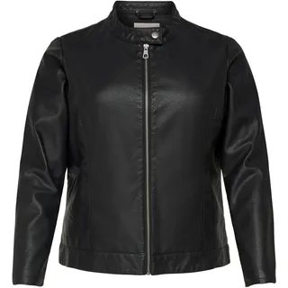 ONLY Carmakoma Damen Kunstlederjacke Curvy 44Black