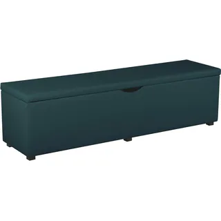 Hockerbank HOME AFFAIRE "Standard", blau (petrol), B:120cm H:42cm T:40cm, Struktur fein (100% Polyester) für Bett »Classico«, »Piazza«, »Premium« und »Vega«;Struktur (100% Polyester) für Bett »Crato« und »Lucina«;Struktur (60% Baumwolle, 40% Leinen) für Bett »Kiss«;Kunstleder für Bett »Natura«;Struktur (100% Polyester) für Bett »Nordica«, Hocker, Hockerbank, Breite 120cm oder 160cm, auch als Garderobenbank oder Bettbank