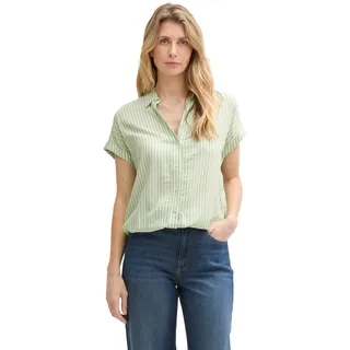 Tom Tailor Bluse mit Muster, Multicolor Navy dot Structure, 32