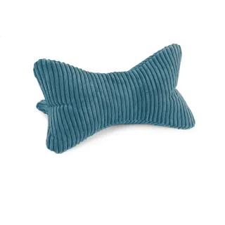 Bookiepad Leseknochen, Nackenrolle Cozy Shara, im Cord Design, ergonomische Form für Nacken- oder Lendenstütze, 42 x 22 cm, Flexible Stütze für Bücher, E-Books oder Tablets (Farbe Petrol)