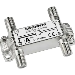 Kathrein EBC 03/G Verteiler 6 dB, Verteiler und Abzweiger 3fach 5-1218MHz, Silber