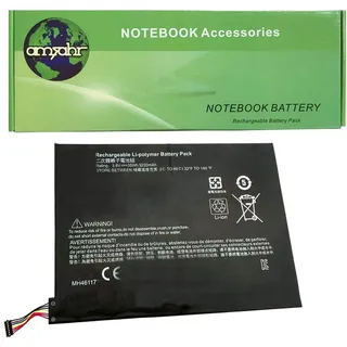 amsahr MH46117-03 Ersatz Batterie für HP MH46117, Pavilion X2 10-K020NR Series, Pavilion X2 10-K010NR Series, Pavilion 10-K00 Series Inklusive Stereo Kopfhörer Schwarz