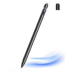 Stylus Pen Tablet Pen für alle Touchscreens, 1,45 mm Feinspitze Stylus iPad Pen für Smartphone, kompatibel mit iPads/Tablets/iPhones/Samsung/Lenovo/Android/iOS mit Zwei Kappen Schwarz