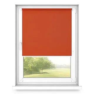 Time4blinds - Rollo ohne Kassette, 40x180 cm, Rostiges Rot, Steuerung Rechts