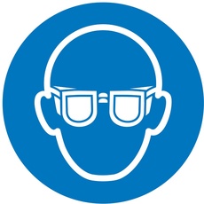 Bild Gebotsschild Augenschutz benutzen (Ø) rund 10,0 cm