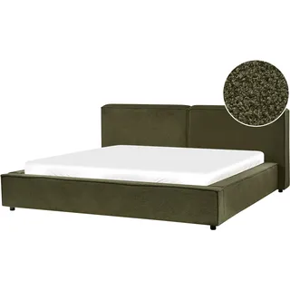 Beliani Polsterbett Grün Textil, 180x200 cm
