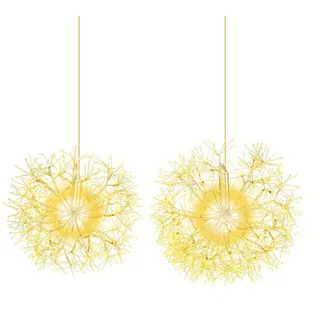 Costway Leuchtkugel Weihnachten 2 Stück LED Kugeln Zum Hinhängen,