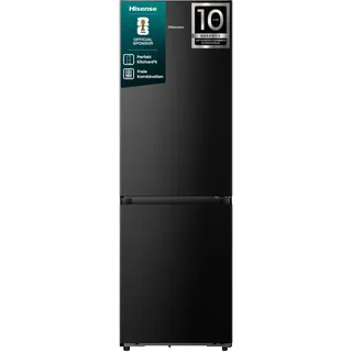 Hisense RB3K330SA Kühl-Gefrierkombination (330 l, 1856 mm hoch, Schwarz Inox)