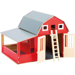 Small Foot 8555 Holzscheune Alabama, roter Holzstall