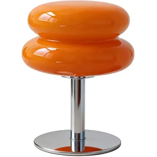 Agatige Pilzlampe fürs Schlafzimmer, Eierkuchen-Tischlampe, Retro-Pfannkuchen-Nachttischlampe, Pilzdeko, Schreibtisch-Nachtlicht fürs Wohnzimmer (Orange)