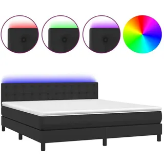 vidaXL Boxspringbett 180 x 200 cm Schwarz