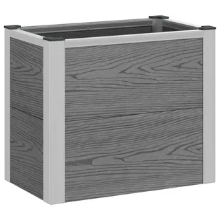 vidaXL Hochbeet Grau 50 x 30 x 42 cm WPC und Aluminium - Grau