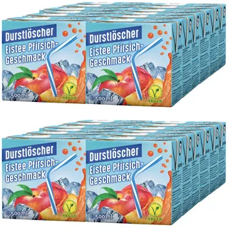 Durstlöscher Eistee Pfirsich Fruchtsaftgetränk 500ml 24er Pack
