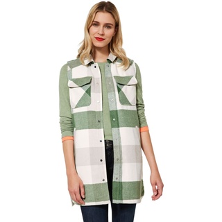 Street One Damen A220151 Longweste, Washed Olive, 34