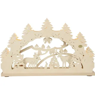 SAICO Original LED Schwibbogen »3D-Lichterbogen, mit Wechselmotiv Winterwald« Premium LED-Beleuchtung, warmweiß, BxHxT: 52x32x4,5 cm