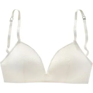 s.Oliver Bralette-BH »Fabienne« ohne Bügel aus graphischer Spitze, Dessous, beige
